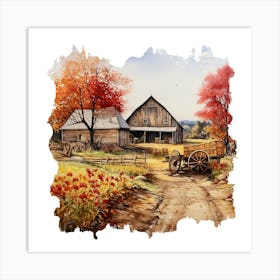 Autumn Farm 4 Art Print