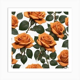 Orange Roses Art Print