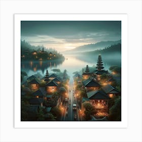 An Image That Captures The Tranquil And Introspective Atmosphere Of Nyepi, The Balinese Day Of Silence Art Print