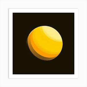 Yellow Sphere Art Print