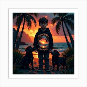 Grand Friends Live In The Beach Art Print