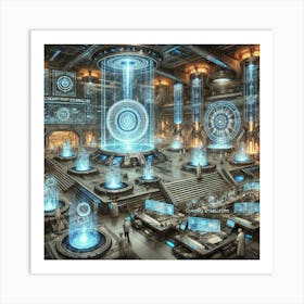 A Detailed Depiction Of The Riftforge Laboratories Art Print