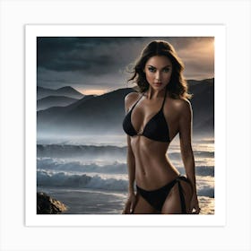 Beautiful Woman In Bikini vb Art Print