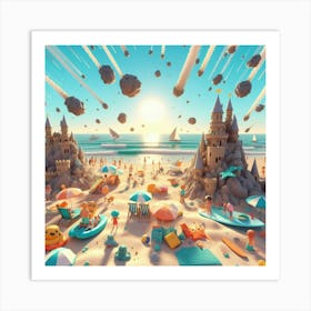 Asteroid Beach 1 Art Print