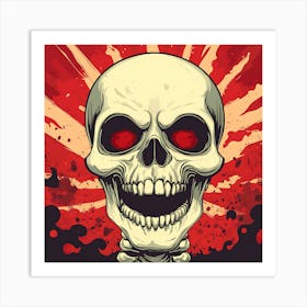 Spooky Halloween Skeleton Emojis Artwork 3 Art Print