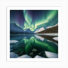 Aurora Borealis paintings art print Art Print