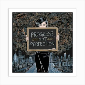 Progress Not Perfection 2 Art Print