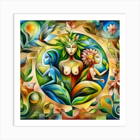 Earth Goddesses Art Print