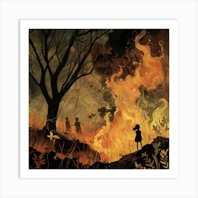 Forest Fire Art Print