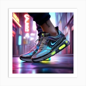 Neon Nike Air Max Art Print