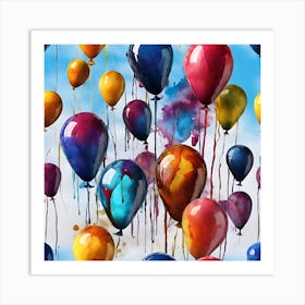 Balloons In The Sky Art Print