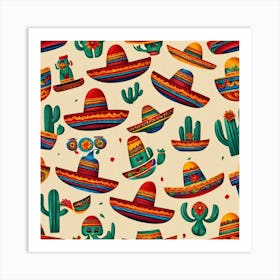 Mexican Hats 5 Art Print