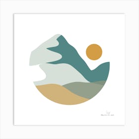 Mountains In A Circle.A fine artistic print that decorates the place. Art Print