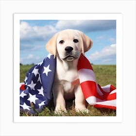 Patriotic Pup Art Print