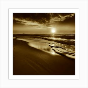 Sunset At The Beach 629 Art Print