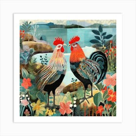 Bird In Nature Chicken 5 Art Print