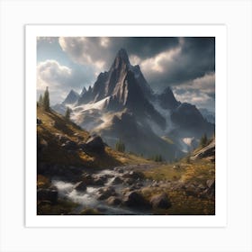 The mountain Art Print