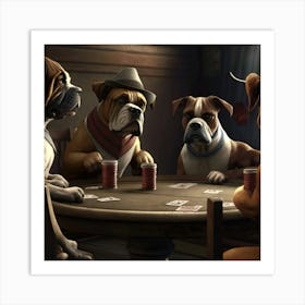 Poker Dogs 15 Art Print