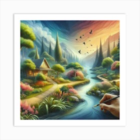 Elevate Living Spaces Through Landscapes Art Print