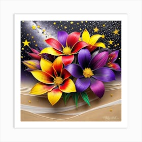 Flowers In The Sky Art Print