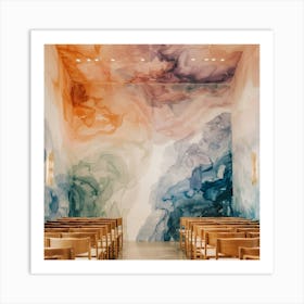 Watercolor Wedding Aisle Decor Art Print