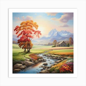 Autumn Creek 1 Art Print