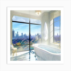 NYC park avenue view over central park  Art Print