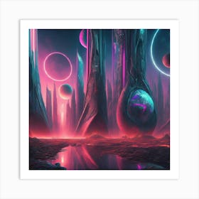 Futuristic City 32 Art Print