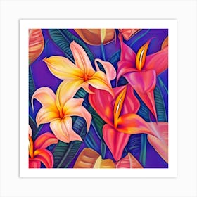 Tropical Flowers Five Art Print