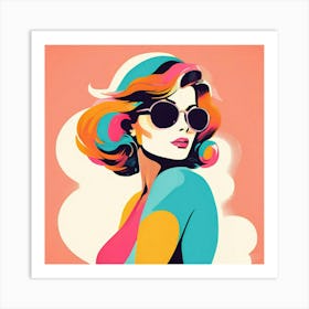 Woman With Sunglasses Art Print