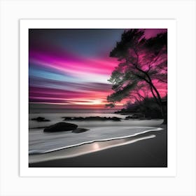 Sunset On The Beach 35 Art Print