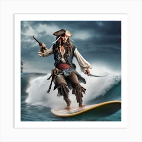 Pirates Of The Caribbean Surfboard Art Print