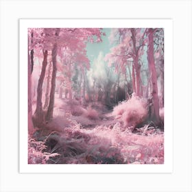 Surreal Nude Forest Landscape A Surreal Forest Where Trees Plants And The Ground Are All Colored 737259256 Art Print