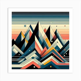 Abstract Mountains 17 Art Print