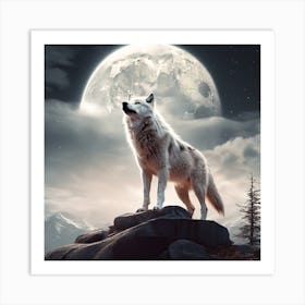 Howling Wolf Art Print