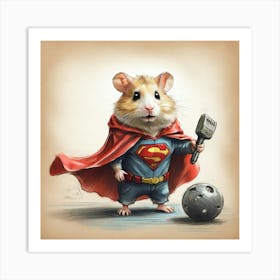 Super Hamster 7 Art Print