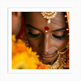 Indian Bride And Groom 1 Art Print