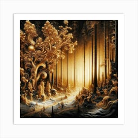 Golden Forest 17 Art Print