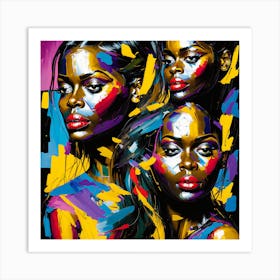 Three Black Women 1 Art Print