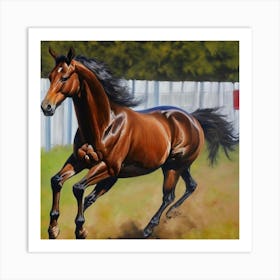 Horse Galloping Art Print