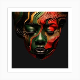 Abstract Portrait Of A Woman 7 Art Print