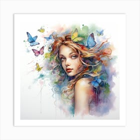 Butterfly Girl Art Print