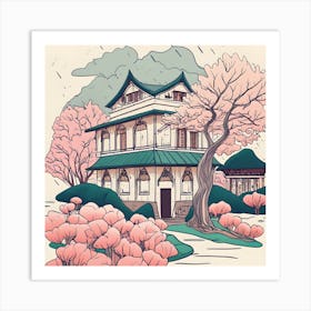 Asian Style House Art Print