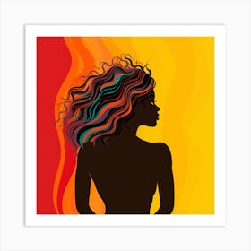 Silhouette Of A Woman 1 Art Print