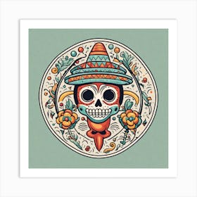 Day Of The Dead Skull 85 Art Print