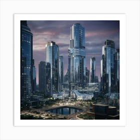 Futuristic Cityscape Art Print