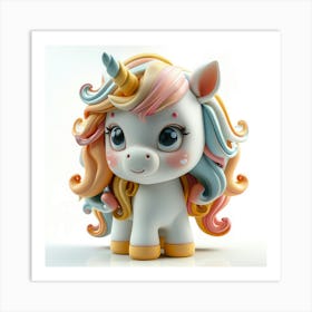 Rizwanakhan 3d A Little Cute Unicorn Kawaii 4k Isolated On Wh Ca5fc4d7 70a4 49dd 83b8 397bdfc4f02f 3 Art Print