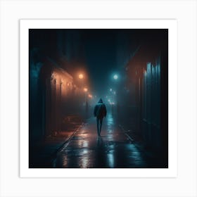 Dark Night In The City Art Print