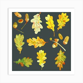 Autumn Leaves in the Dark Art Print