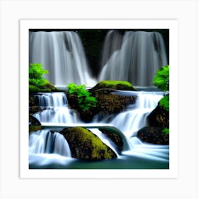 Waterfall minimalistic Art Print Art Print